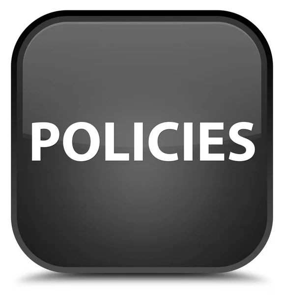 Policies special black square button — Stock Photo, Image