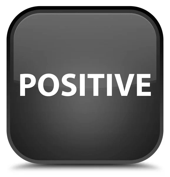 Positive special black square button — Stock Photo, Image