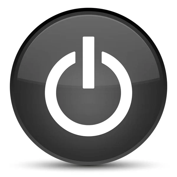 Icono de encendido botón redondo negro especial — Foto de Stock