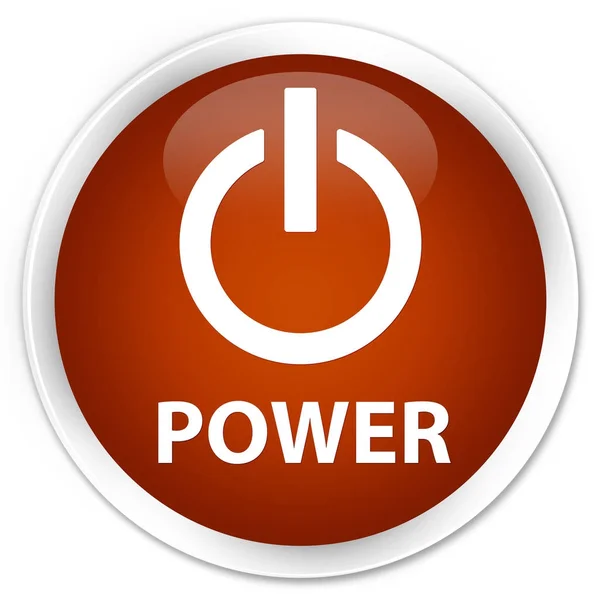 Power premium botão redondo marrom — Fotografia de Stock
