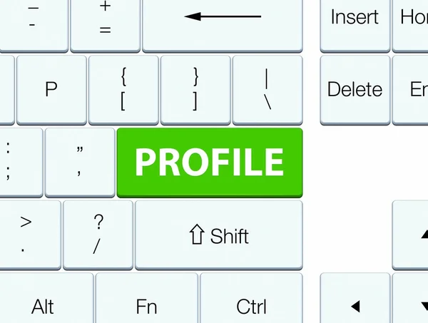 Profil weiche grüne Tastatur-Taste — Stockfoto