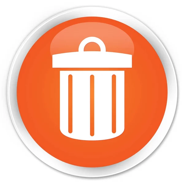 Переробляти значок кошика преміум помаранчевої круглої кнопки — стокове фото