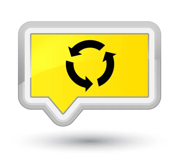 Atualizar ícone botão banner amarelo primo — Fotografia de Stock