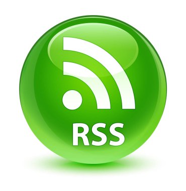 RSS camsı yeşil yuvarlak düğmesi