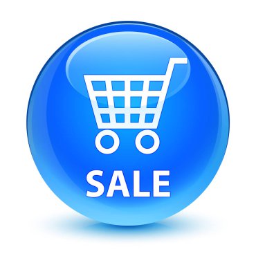 Satılık camsı camgöbeği mavi yuvarlak düğmesi