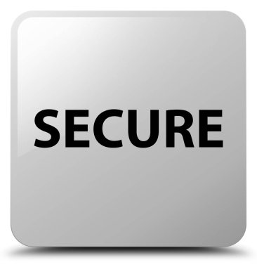 Güvenli beyaz kare düğme