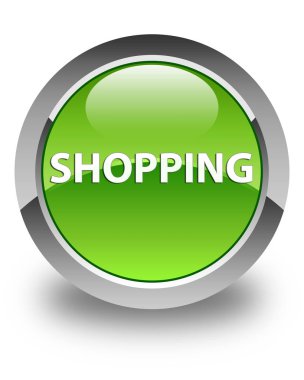 Parlak yeşil yuvarlak düğme alışveriş