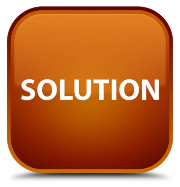 Çözüm özel kahverengi kare düğme