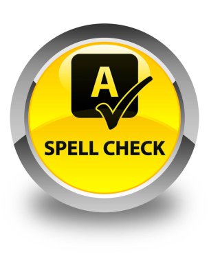 Büyü onay parlak düğme sarı