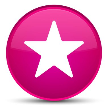 Yıldız simgesi özel pembe yuvarlak düğmesi