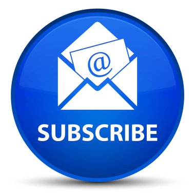 (Haber bülteni e-posta simgesi) özel mavi yuvarlak düğmesini abone