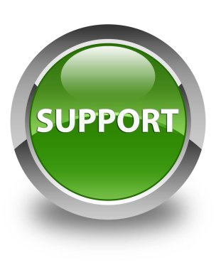 Destek parlak yumuşak yeşil yuvarlak düğme