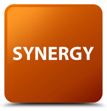 Sinerji kahverengi kare düğme