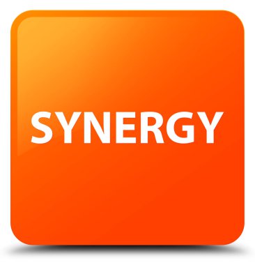 Sinerji turuncu kare düğme