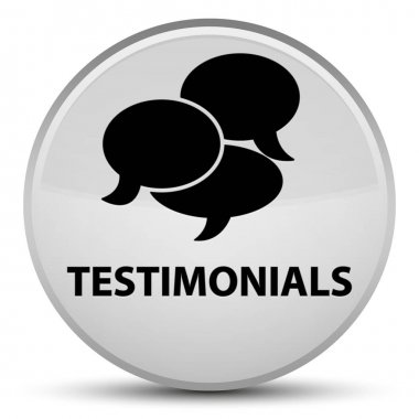 Görüşler (yorum simgesi) özel beyaz yuvarlak düğmesi