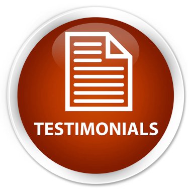 Referansları (sayfa simgesi) sigorta primi kahverengi yuvarlak düğmesi