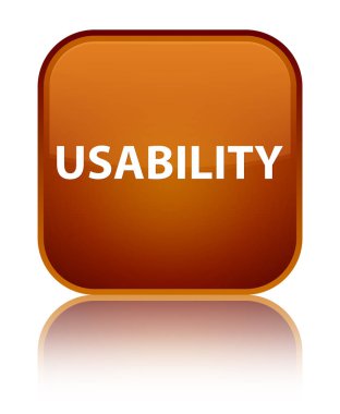 Kullanılabilirlik özel kahverengi kare düğme