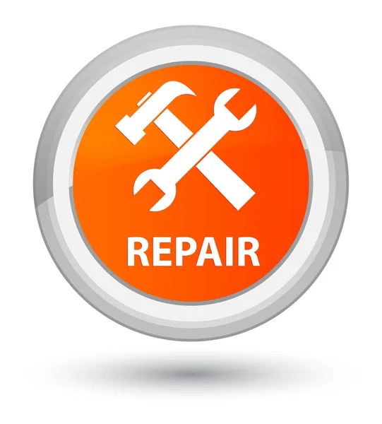 Reparação (ícone de ferramentas) botão redondo laranja principal — Fotografia de Stock
