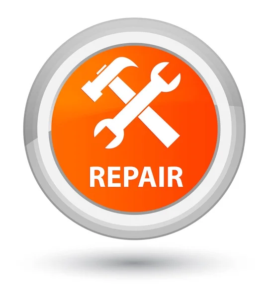 Reparar (icono de herramientas) botón redondo naranja primo — Foto de Stock