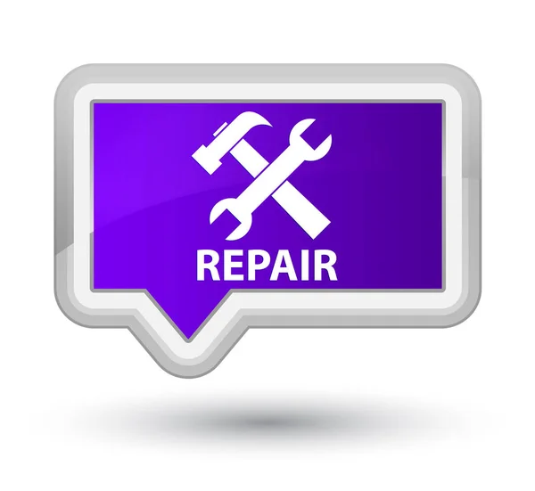 Reparação (ícone de ferramentas) botão de banner roxo principal — Fotografia de Stock