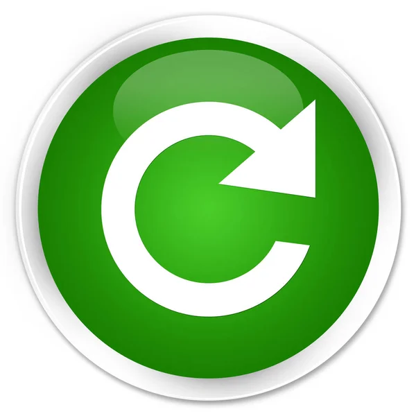 Reply rotate icon premium green round button — Stock Photo, Image