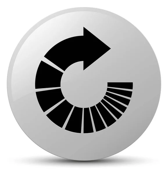 Rotate arrow icon white round button