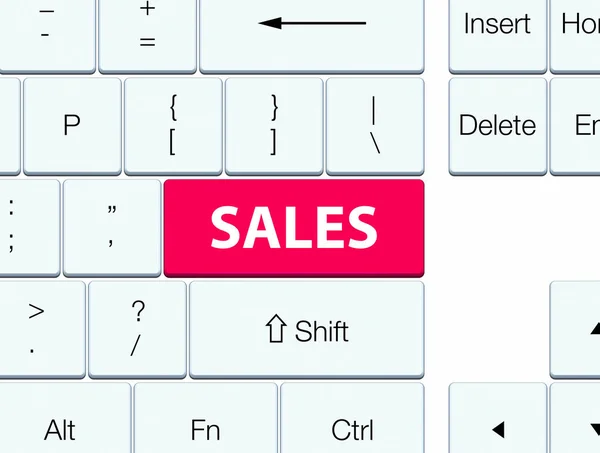 Przycisk klawiatury różowy sprzedaży — Zdjęcie stockowe