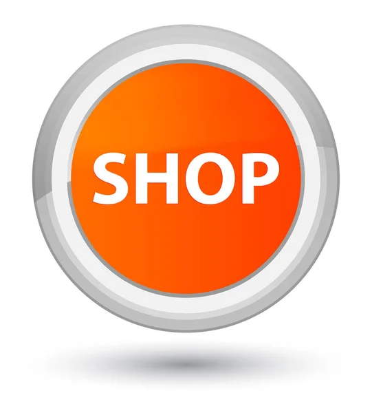 Shop prime orange runda knappen — Stockfoto