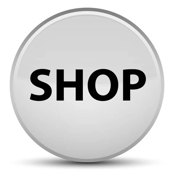 店特別な白い丸いボタン — ストック写真