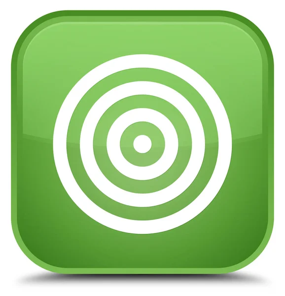 Pictogram speciale zachte groene vierkante doelknop — Stockfoto