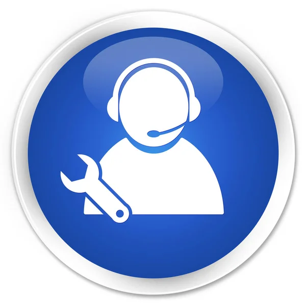 Tech support icon premium blauer runder knopf — Stockfoto