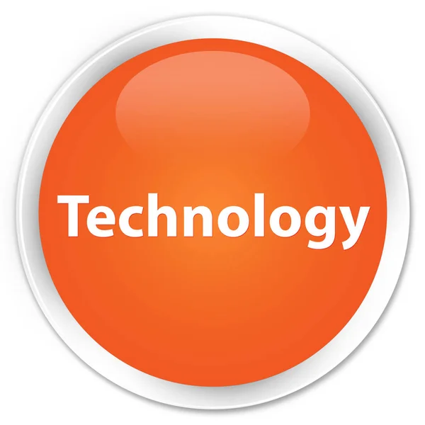 Technology premium orange okrągły przycisk — Zdjęcie stockowe