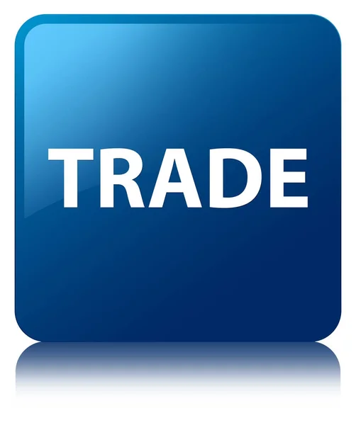 Trade blue square button — Stock Photo, Image