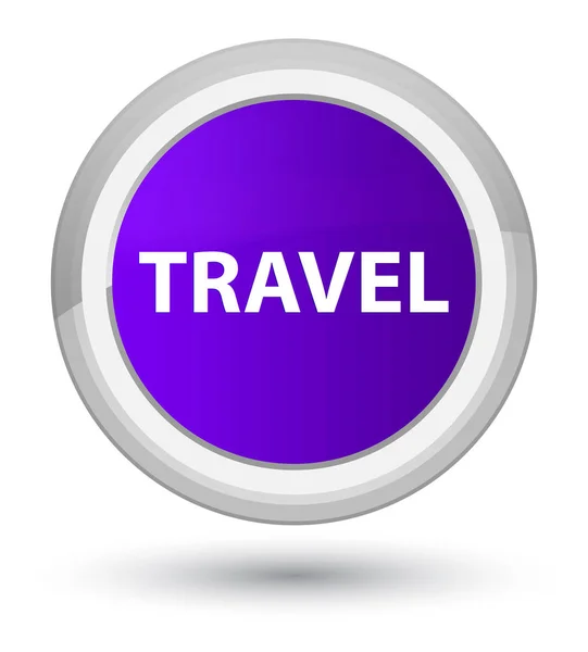 旅行総理ボタン ラウンド紫 — ストック写真