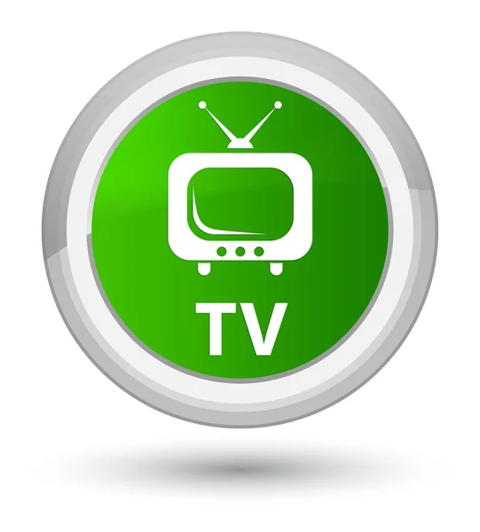 TV prime gröna runda knappen — Stockfoto