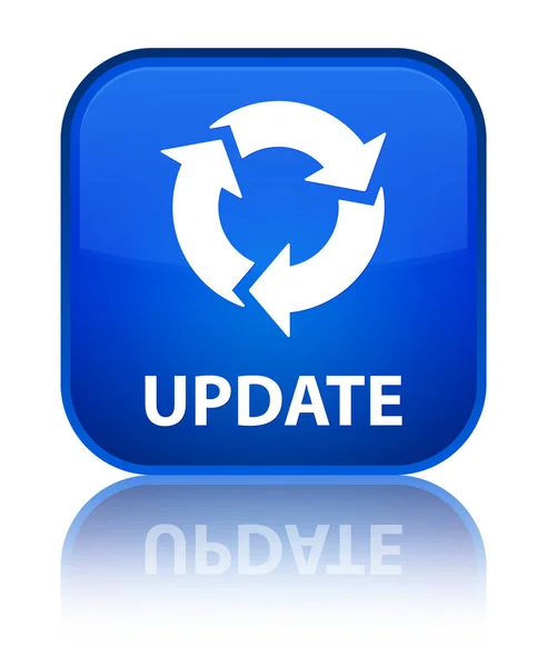 Update (Symbolaktualisierung) spezielle blaue quadratische Taste — Stockfoto