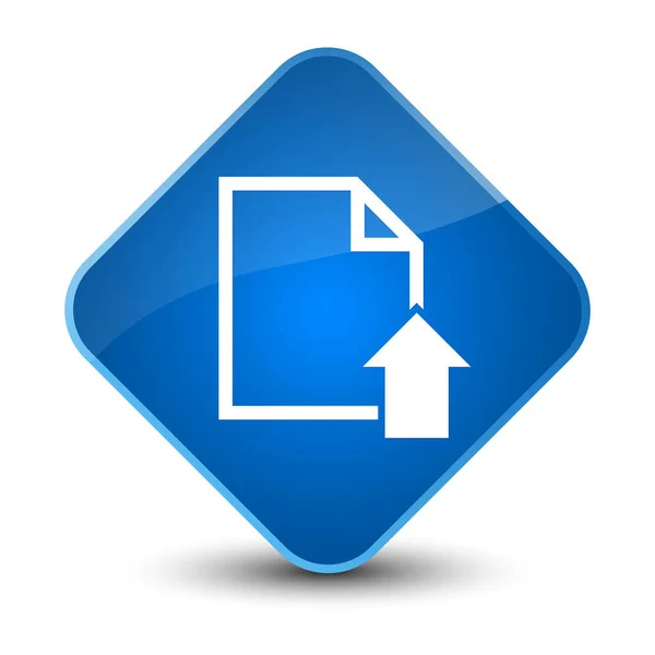 Przesyłanie dokumentu ikona przycisku elegancki niebieski diament — Zdjęcie stockowe