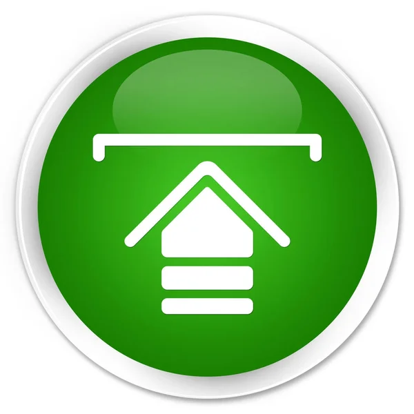 Carregar ícone prémio botão redondo verde — Fotografia de Stock