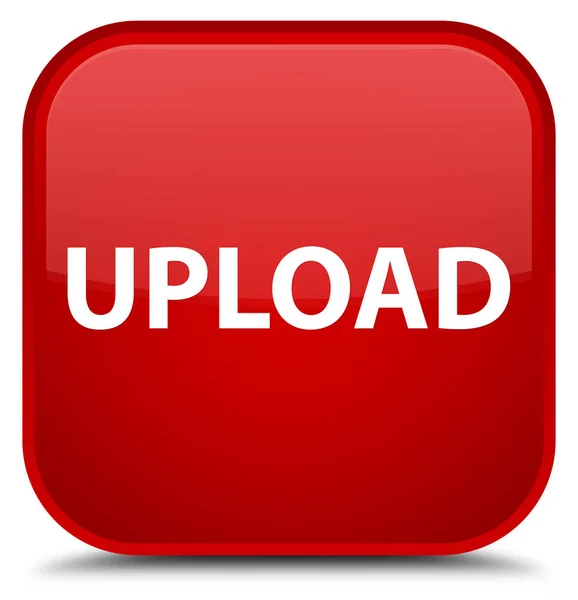 Upload special red square button — Stock Photo, Image