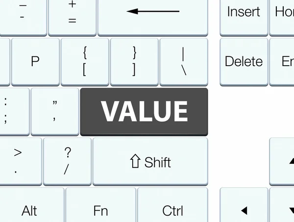 Value black keyboard button — Stock Photo, Image