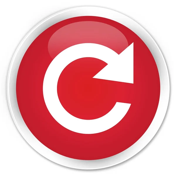 Reply rotate icon premium red round button — Stock Photo, Image