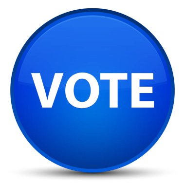 Oy özel mavi yuvarlak düğmesine