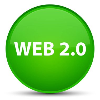 Web 2.0 özel yeşil yuvarlak düğmesi