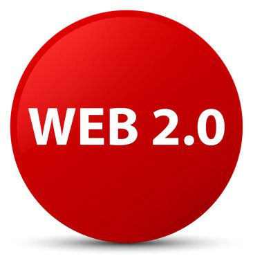 Web 2.0 kırmızı yuvarlak düğmesi