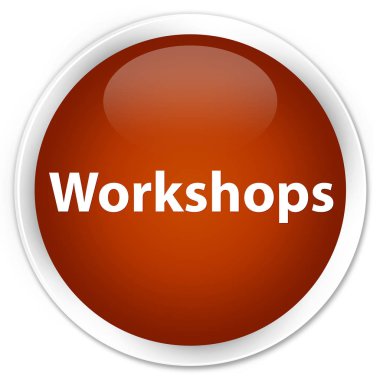 Atölye çalışmaları premium kahverengi yuvarlak düğmesi