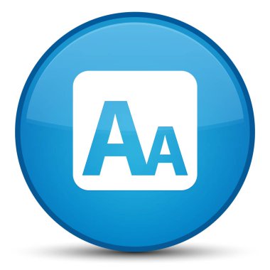 Yazı tipi boyutu kutusunu simgesi özel mavi mavi yuvarlak düğmesi