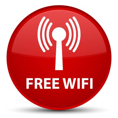 Ücretsiz wifi (wlan ağ) özel kırmızı yuvarlak düğmesi