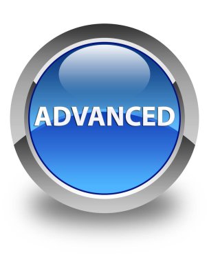 Gelişmiş parlak mavi yuvarlak düğme