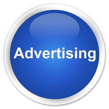 Reklam sigorta primi mavi yuvarlak düğmesi