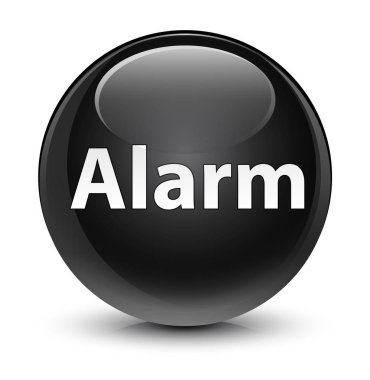 Alarm cam gibi siyah yuvarlak düğmesi